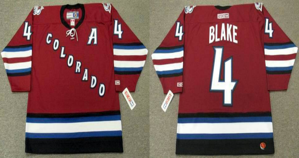 2019 Men Colorado Avalanche 4 Blake red style #2 CCM NHL jerseys->colorado avalanche->NHL Jersey